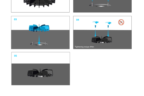 Akasison air baffle ø250mm with fixing bolts - code 747550