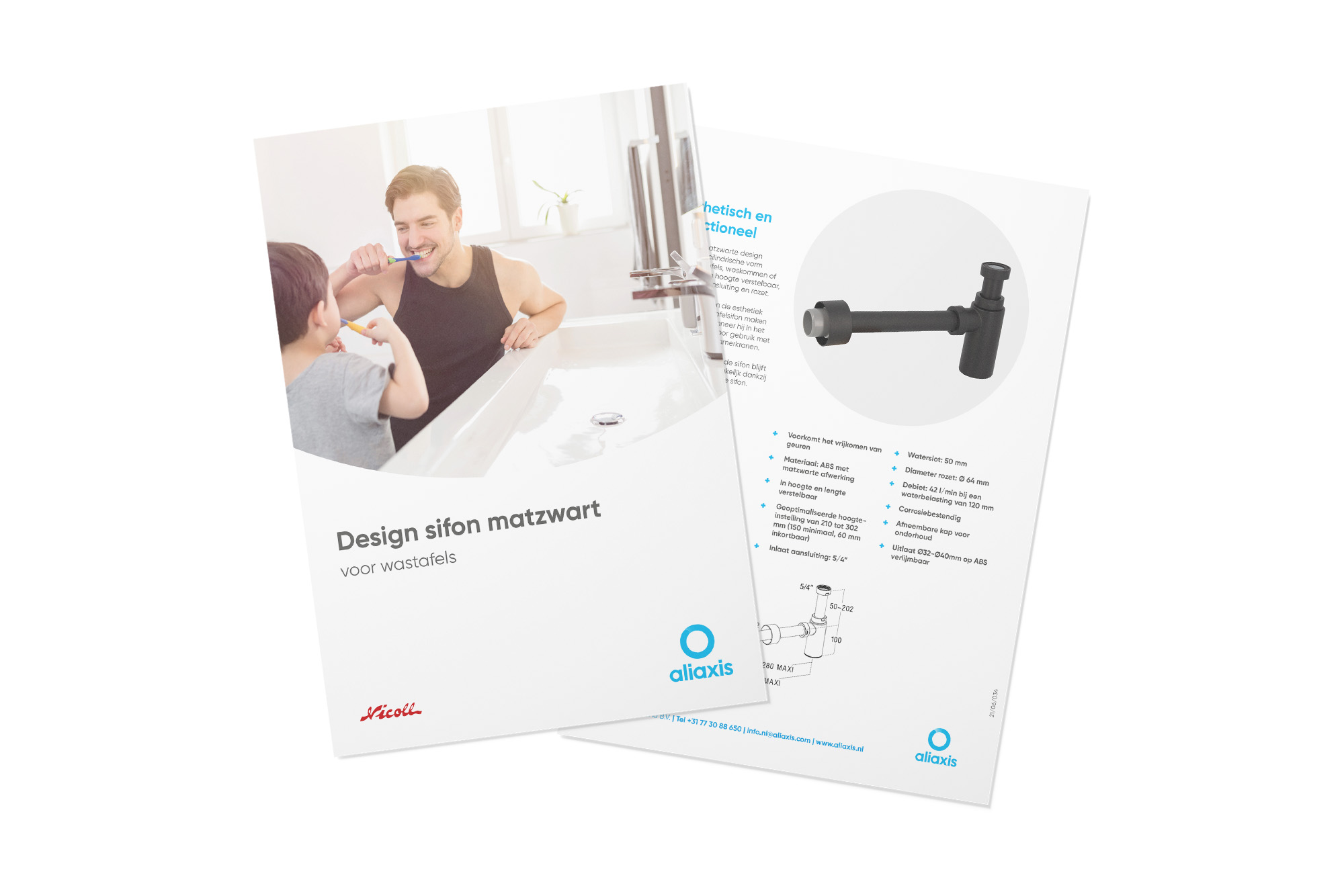 Jimten - Design sifon matzwart leaflet
